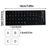 Letter Keyboard Stickers Russian Spanish French German Alphabet Layout Sticker Black Sticker For Laptop Desktop PC Computer #W0 geltona