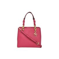 Michael Kors Cynthia Elegantiška vientisos spalvos rankinė per petį su grandinėle ir logotipo raidėmis Moteriškos rankinės Rožinė 30F7GCYS1L-CRANBERRY Small brown