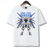 Gundam Mecha Anime Print Family Matching T-Shirt Men Kids Boys Cotton Summer Short Sleeve Tee Hot Sale 4XL white
