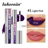 Silver Tube Peel Off Tattoo Lipgloss Waterproof Liquid Matte Lip Tint RosePink Tear-off Lip Stain Non Stick Cup Qui… More