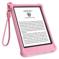Kickstand Cover Silicone Soft Case for Kindle 2024/2022 11th Generation Hands Free Viewing rožinė