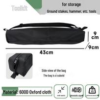 Waterproof 600D Oxford Cloth Camping Gear Storage Bag - Large Capacity for Chairs and Tents 47*20*14 cm; 840D Oxford Cloth; PVC Bottom black