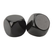 6Pcs Large Dice Set Round Corner Waterproof Oxidation Resistance Smooth Surface Dice for Bar DIY Black black