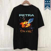 On Fire Petra Band Unisex Black T Shirt Full Size XXXXL black