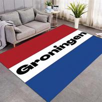 FC Groningen Vintage Wood Striped Area Rug Green White Stripe Football Club Logo Non Slip Floor Mat Soccer Fan Living Room Home Decor 40x60cm( 15x23in )