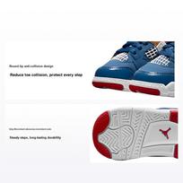 Air Jordan 4 Retro TD Netvarkingas kambarys Kūdikių sportbačiai Mėlyni Prancūziškai mėlyni Balti DR6951-400 26 blue