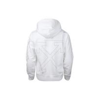 Off-White FW19 Nugaros raidės logotipas ir strėlės spaudinys apvaliu kaklu ilgomis rankovėmis džemperis Vyriški viršutiniai drabužiai Baltas OMBB034E19E300030191 XS white