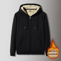 Big Size Mens Clothes Winter Thick Warm Hoodie Men Fleece Brushed Hooded Zip-up Sweatshirt 7XL 8XL Large Size Thermal Hoody Male 8XL juoda