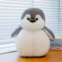 Animacinis mielas pingvino pliušinis žaislas, vaikiška lovos dekoracija, apkūnus poliarinis pingvinas, lėlė, gimtadienio dovana, lėlė 30cm 0.3kg gray