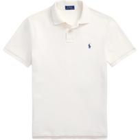 Polo Ralph Lauren SS25 Pony Embroidered Mesh Short Sleeve Polo Shirt Men tops Light-Cream 710680784-438 XXL