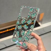 Clear Square Back Tube Case Protection For iPhone 11 15 Plus 13 16 ProMax 14 Pro Max 12 Anti-Oxygen,Miumiu Seed Pattern Casing iphone 16