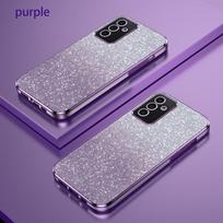 For Samsung Galaxy A34 5G  Luxury Electroplated Glitter Case For Samsung A34 5G Soft Bumper Transparent Phone Back Cover For Galaxy A34 5G violetinė