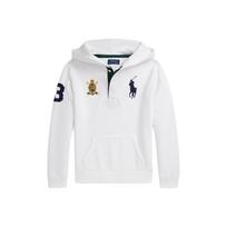 Polo Ralph Lauren Big Pony 20-ojo jubiliejaus ženklelis su gobtuvu Medvilnės pūkinis Vaikų hoodies 323P00823-500 L white