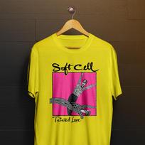 Soft Cell - Tainted Love - Geltoni marškinėliai trumpomis rankovėmis su logotipu, visų dydžių, OB10 Uniseksas L yellow
