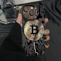 Bitcoin-Themed Apple iPhone Case for 12-17 Series: Get Rich Design iPhone 12 Mini gray