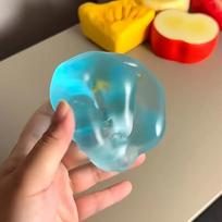 Maltose Blue Squishy Toys Anti Stress Sensory Fidgets Toy Soft Realistic-Looking Transparent Blue Maltose Slow-Rebound Decompression Toy
