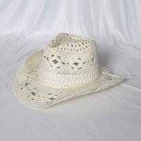 Straw cowboy hat  Hollow Western Formable Concert Cowboy Hat Out Wide Brim Sun sombreros Summer Women Men sombrero hombre M55-58cm gray