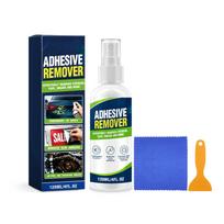 Adhesive Remover Kit for Stickers Labels Tape Includes 120ml Spray Bottle Plastic Scraper Cleaning Cloth for Multiple Surfaces One Size mėlyna