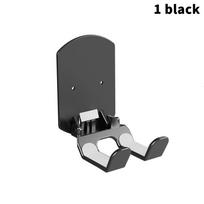 No-Drill Game Console Controller Bracket - Heavy-Duty Plastic Wall-Mounted Hanging Rack With Earphone Holder, Foldable juoda
