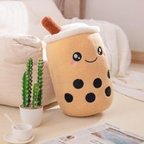 Creative simulation bubble tea throw pillow plush toy girls sleep soothing rag doll milk tea shop activity gifts 25cm（0.1kg）