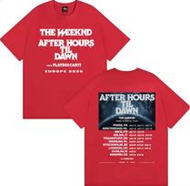 The Weeknd After Hours Til Dawn Europa 2026 Stadiono Turas Unisex Hip Hop Laismi Grynos Mados Gatvės Drabužiai Marškinėliai S red