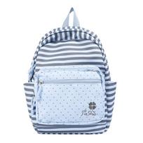 Schoolbag Sea Salt Blue Striped Polka Dot School Bag Female Primary School Students Large Capacity Lightweight Campus Backpack Versatile Fashion mėlyna
