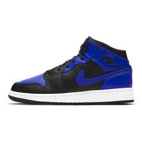 Air Jordan 1 Mid GS Hyper Royal Kids Sneakers Blue Black White 554725-077 36 black
