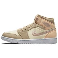 Air Jordan 1 Mid SE Muslin Canvas Moteriški sportbačiai Rudo dangaus aukso spalvos Sail DV0427-102 36.5 beige