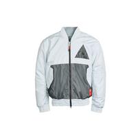 Nike Kyrie Basketball Sport Mesh Splice Printed Pattern Woven Baseball Cotton Jacket Men Outerwear White Gold CK6671-043 S white