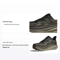 HOKA Clifton 9 Black Slate Vyriški Sportbačiai Žali 1127895-BLCKS 43 black