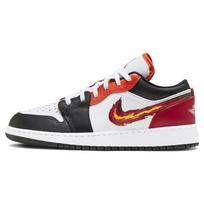 Jordan 1 Low SE Just Skate Gym Red (GS) Kids Sneakers White-Black-White-Gym-Red-Team-Orange FJ7222-101 35.5