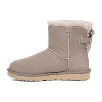 UGG Two-Layer Cowhide Round Toe Short Tube Snow Boots Women boots Gray 1153611-OYS 36