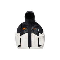 Li Ning X Steven Harrington Collaboration Skateboard Series Patchwork Letter Zipper Hoodie Unisex Outerwear Black Off-White AFDT903-1 L black