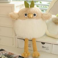 Creative Cute Birdie Cloth Doll Throw and Grab Machine Doll Plush Toy Birthday Gift Doll for Girls 35cm beige