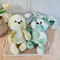 New Tie-dye Spotted Dog Claw Machine Doll Plush Toy Traffic Model Eight-inch Wedding Sprinkler Doll 22cm gray