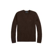 Polo Ralph Lauren FW23 Solid Color Crew Neck Casual Sweater Men sweater Brown MNPOSWE16821636-200 L