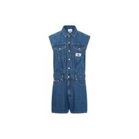 Calvin Klein Solid Color Cotton Jumpsuit Women jumpsuits Blue J218721 M gray