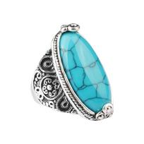 Fashion Bohemia Style Ring Personalized Decoration Rings Jewelry Portable Gift for Wedding Party Daily Working mėlyna