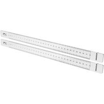 1Pair Thickness Measuring Ruler Dough Rolling Guide Stick for Baking Tools Pastry Cookie Making Acrylic Leveling Ruler Kitchen