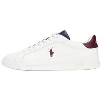 Polo Ralph Lauren Court Leather Round Toe Lace-Up Embroidered Pony Low-Top Sneakers Men sneakers White 100028632 43