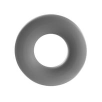 10Pcs 43mm Silicone Ring Beads Food Grade Teether Chew Ring For Jewelry Making Bracelets Pacifier Chain Beads Accessories šviesiai pilka spalva