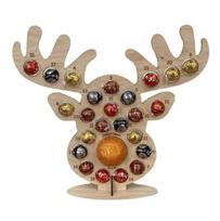 Valentine's Day Wooden Advent Calendar Chocolate Holder Countdown Calendar For Valentine's Day Love Countdown Calendar 2026 As shown beige