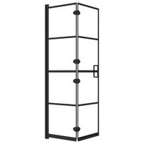Sulankstoma dušo kabina ESG 80 x 140 cm Juoda