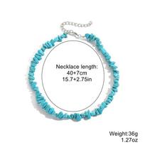Naure Stone Turquoises Crystal Beaded Choker Necklace For Women, Fashion Irregular Bohemian Healing Crystal Choker Jewelry A6