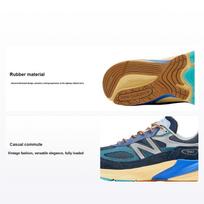 Action Bronson x New Balance 990v6 Pagaminti JAV Lapis Lazuli Unisex Bėgimo bateliai Blue Eclipse Popcorn M990AC6 38 brown