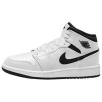 Air Jordan 1 Mid GS Balti Juodi Vaikų Sportbačiai DQ8423-132 39 white