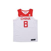 Nike Kinijos komandos Ding Yanyuhang krepšinio marškinėliai Nr. 8 vasariniai laisvi vyriški viršutiniai drabužiai, balti CD9485-100 red