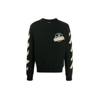 Off-White SS20 Tape Arrows Print Crewneck Long Sleeve Sweatshirt Men Tops Black OMBA025R20E300021048 M