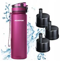 Vandens filtruojantis butelis AQUAPHOR CITY 800 ml Burgundy su 3 kasetėmis