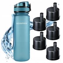 Vandens gertuvė su filtru Aquaphor City, mėlyna, 0,5 l